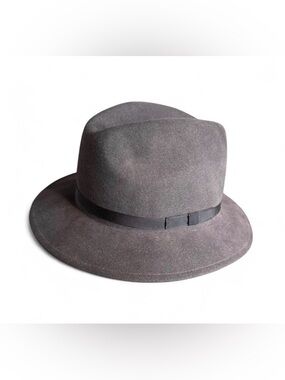 Country Gentleman Lite Felt Wool Fedora Hat Gray Wide Brim Western Ranch XL